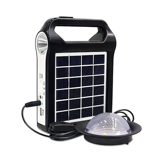 Power Station Solpanel Generator Kit Solar ficklampa