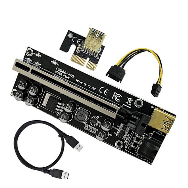 PCI-E Riser Card VER009S Plus SVART Black