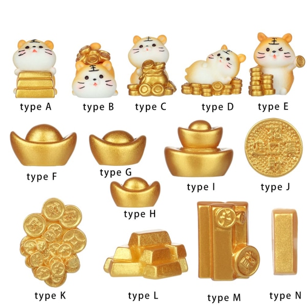 Tiger Ornaments kultainen malli TYYPPI F TYYPPI F type F