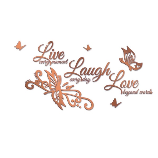 Live Laugh Butterfly -tarra 3D akryylipeili SININEN blue