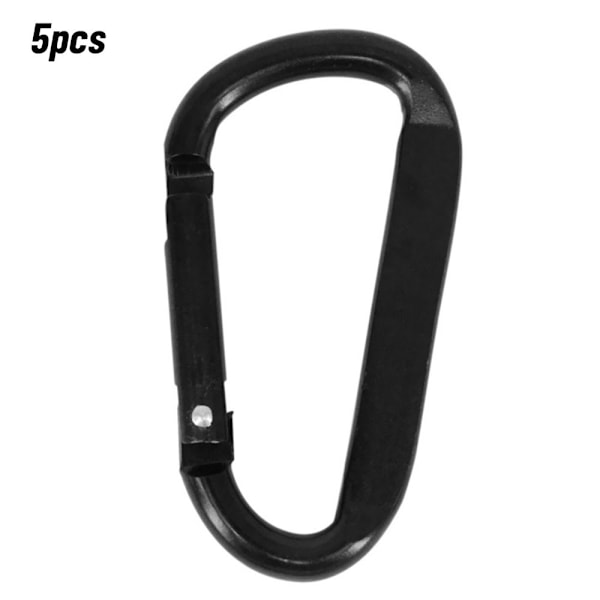 5 stk D Carabiner Snap Clip nøkkelring