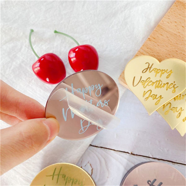 10 stk Cake Topper Tillykke med fødselsdagen GULD 2 GULD 2 gold 2