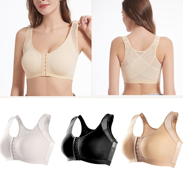 Frontstängd BH Push Up BH VIT S white S