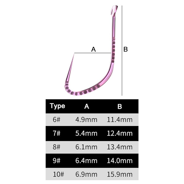 30 kpl Fishhook Titanium Alloy 7 7 7