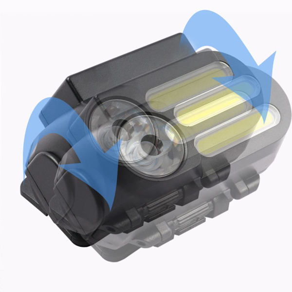 Kalastuspäälamppu XPE+2* COB LED-otsavalaisin