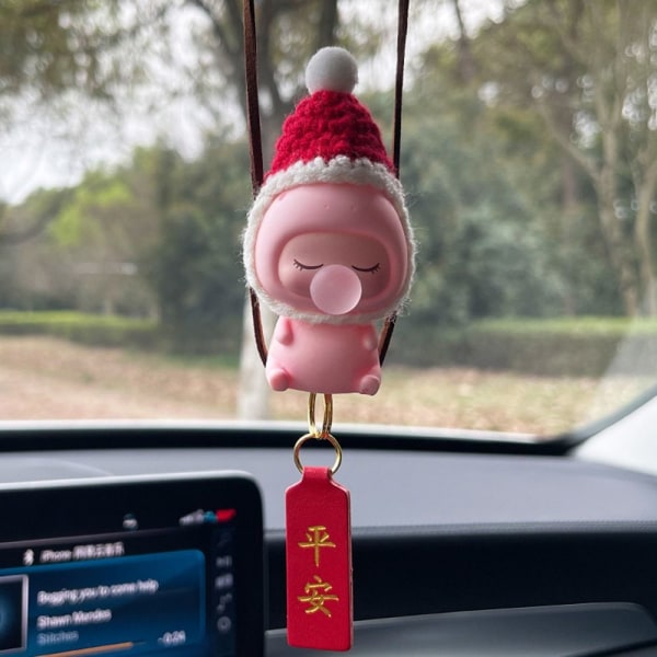 Swing Dinosaur-Man Pendel Bil Backspegelprydnad ROSA C C Pink C-C