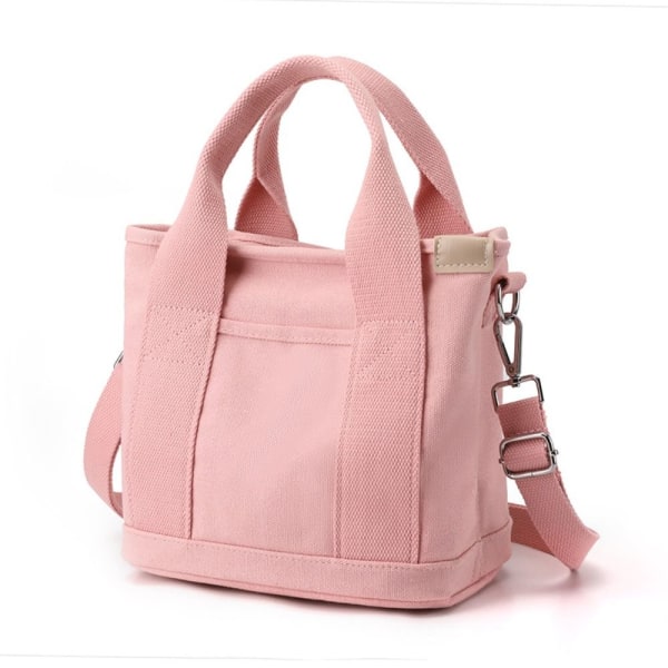 Kvinnor Crossbody Shouder Bag Multi-Pocket Tote Bag ROSA pink