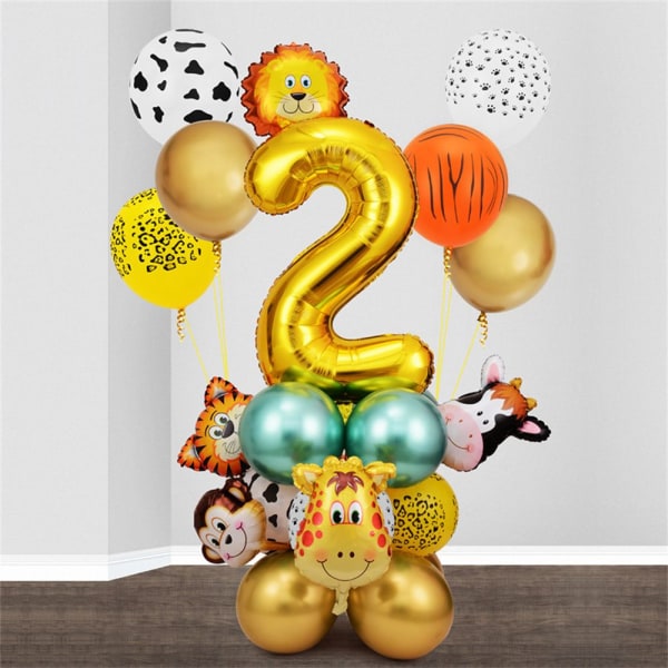 26 stk Jungle Safari Animal Folie Ballong Safari Jungle Party C