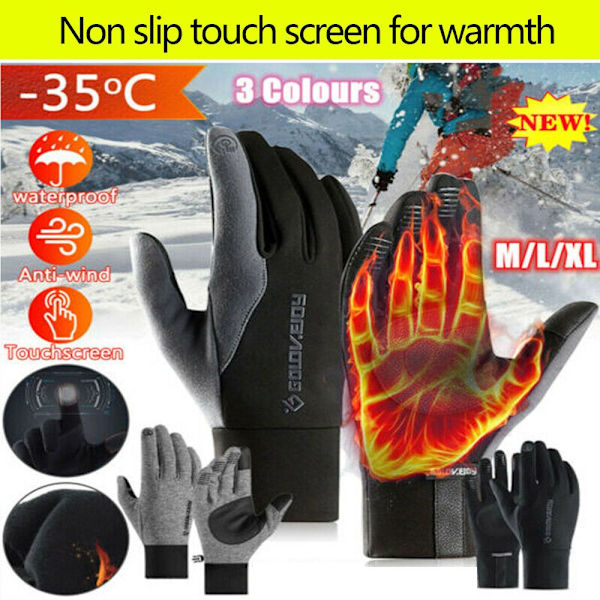 Varma handskar Pekskärmshandskar SVART M black M