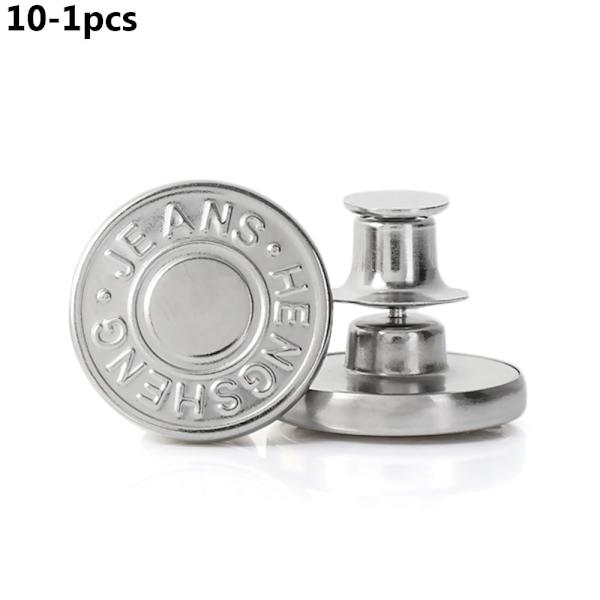 1/4 stk Justerbare knapper Metallnagleknapper 10-1 STK 10-1pcs
