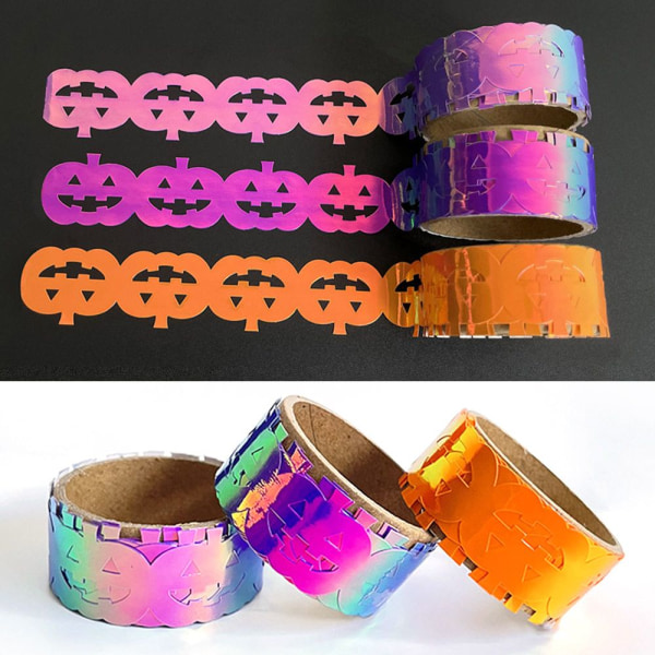 Hollow Pumpkin Tape Glitter Washi Tape LILA Purple