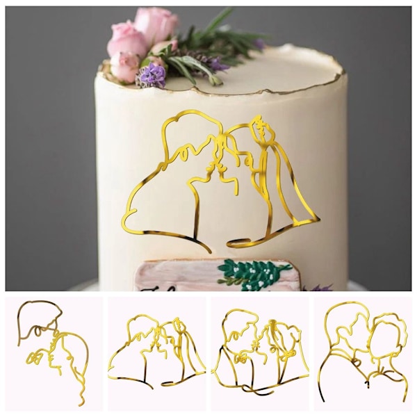 Cake Toppers Abstract Lovers TYYPPI 1 TYYPPI 1 Type 1