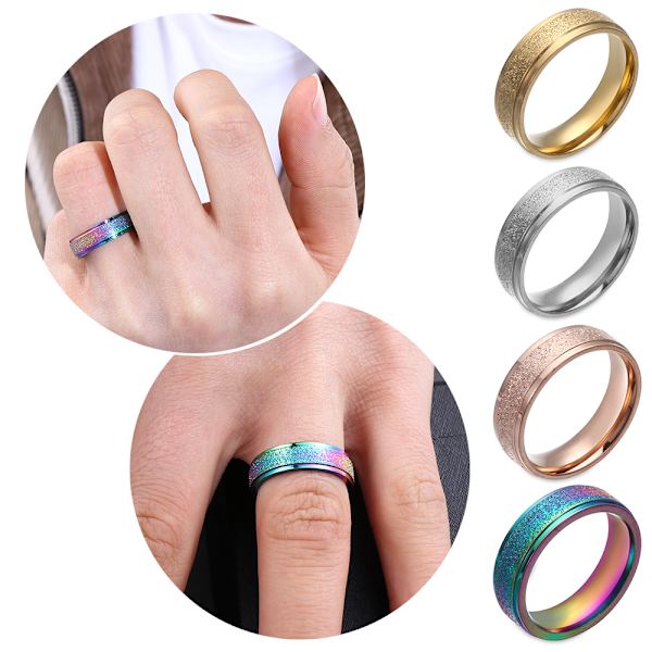 Blir mattfarge Ring Bånd Ring GULL 8 gold 8