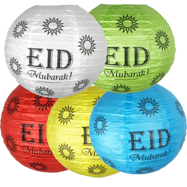 Eid Mubarak Paper Ball Lantern BLÅ blue