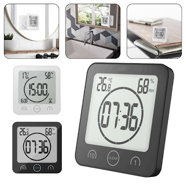 Digitalt bruseur Ur Timer SORT Black