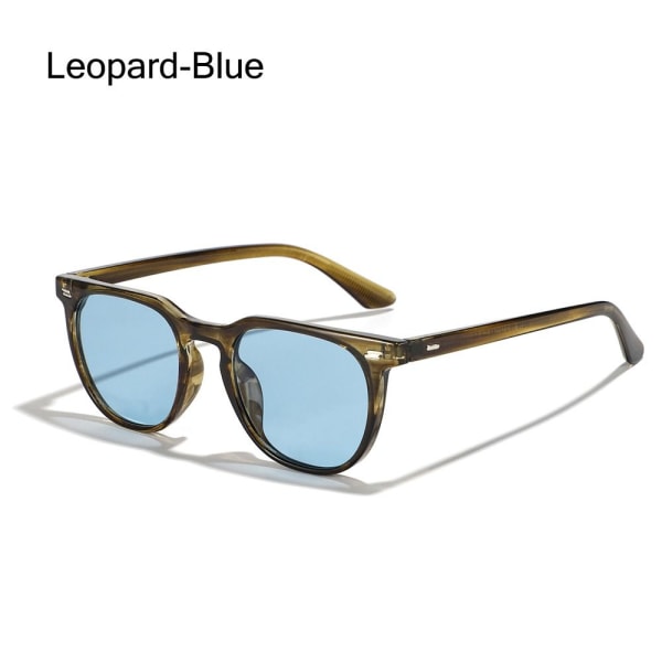 Trendiga solglasögon Fyrkantiga solglasögon LEOPARD-BLÅ LEOPARD-BLÅ Leopard-Blue