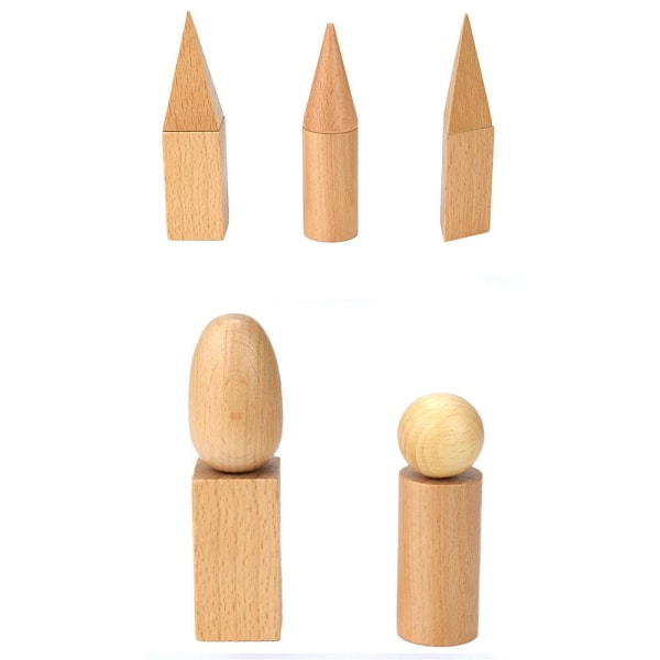 Geometriska fasta material matematikleksaker 3D-former
