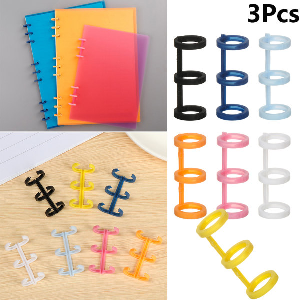 3 Stk Spiralring Notebook Binder SORT black