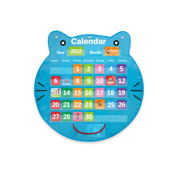 Tidsplan Pocket Chart Kids Calendar Chart Board