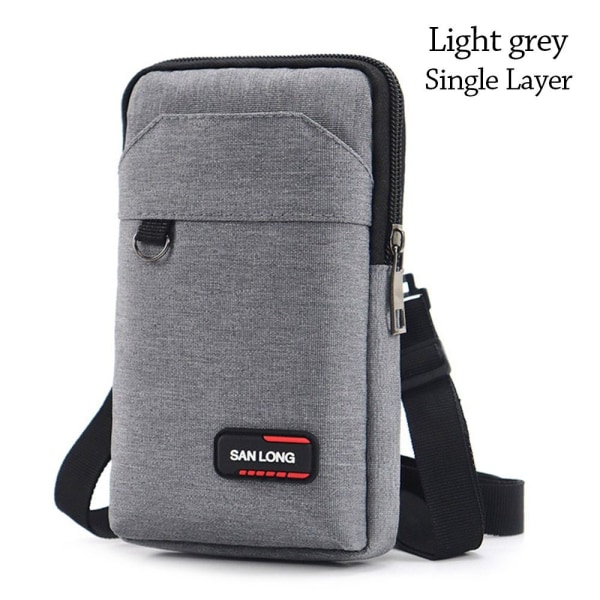 Vyötärölaukku Waist Fanny Pack VAALEANHARMAA YKSIKERTOSINEN YKSIKERTOS light grey Single Layer-Single Layer