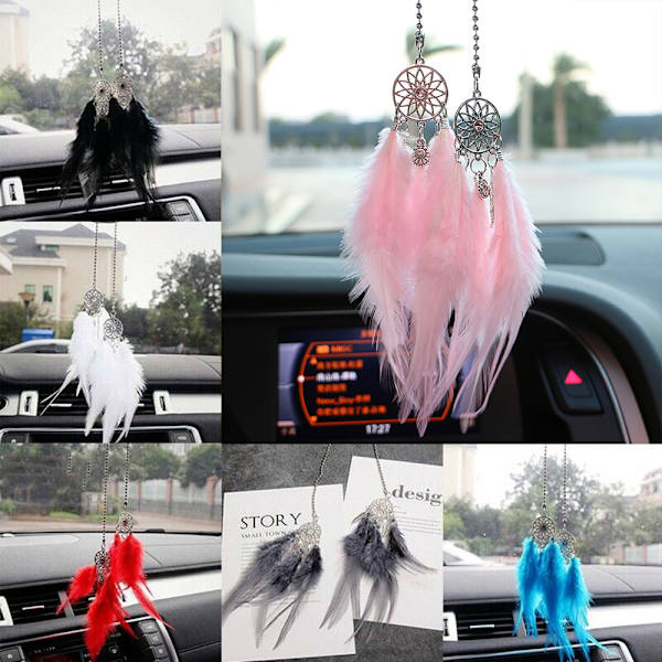 Dream Catcher auton sisustus Dreamnet Feather GREY grey