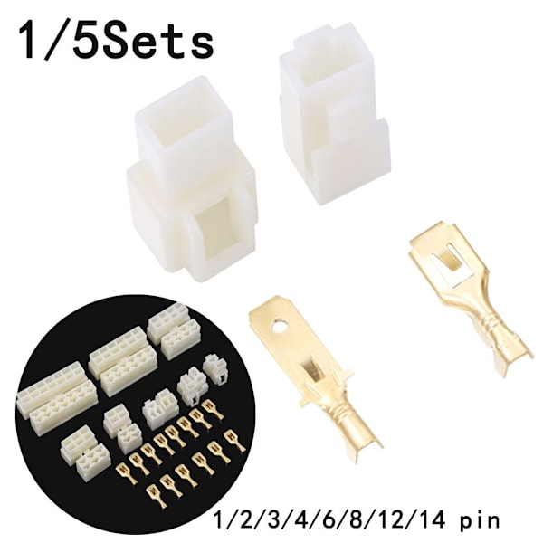 1 Sett bilkontakt Bilkontakt Elektrisk ledning Terminalplugg 1 set 6P