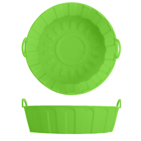 Pyöreä silikoniastia ilmakeittimelle VIHREÄ green