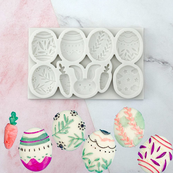 Fondantform påskeegg silikonform A A A