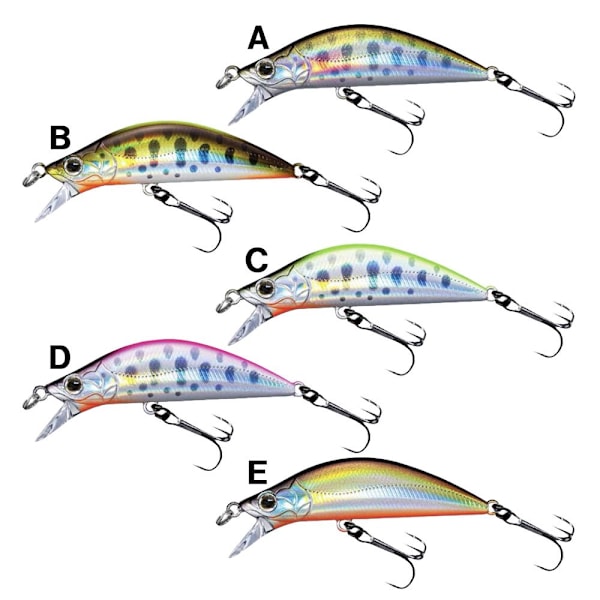 2st Sjunkande Minnow Baits Fiskkrokar D D D
