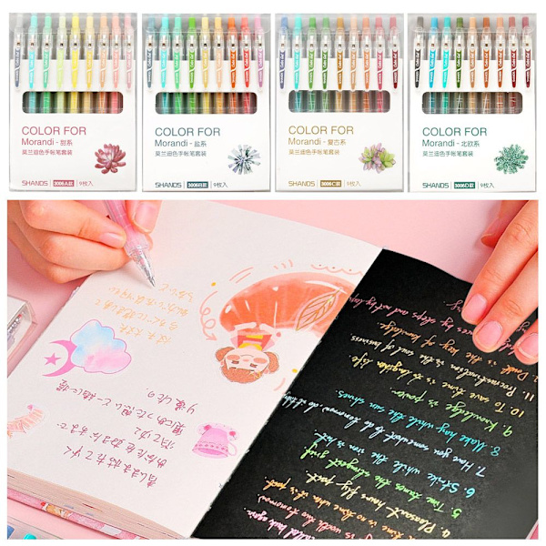 9 kpl / set Set Täytekynäsarja SWEET COLOR SWEET COLOR Sweet Color