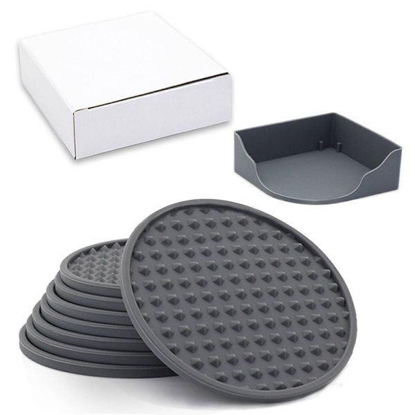 Varmeisoleringsmåtte Cup Coasters SORT 2STK 2STK Black 2PCS-2PCS