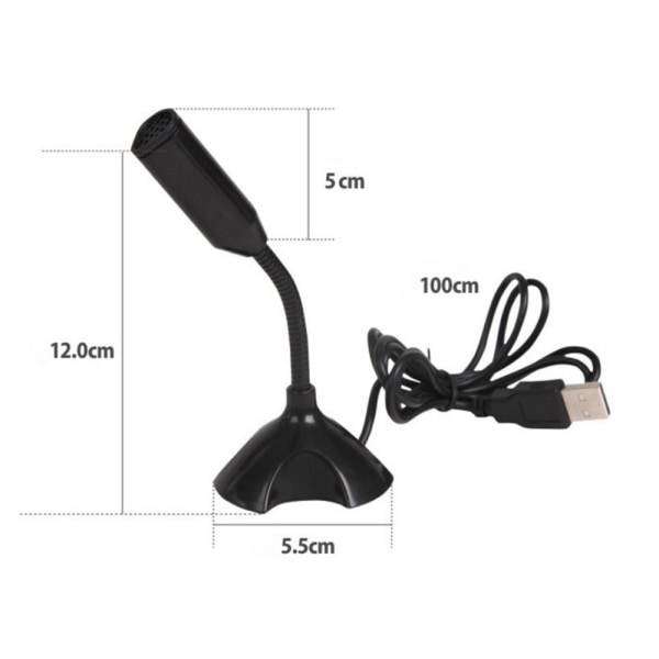 USB Mikrofon Högtalare Mic VIT white