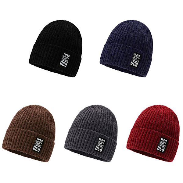 Tykke Vinter Beanies Strikkede Huer SORT black