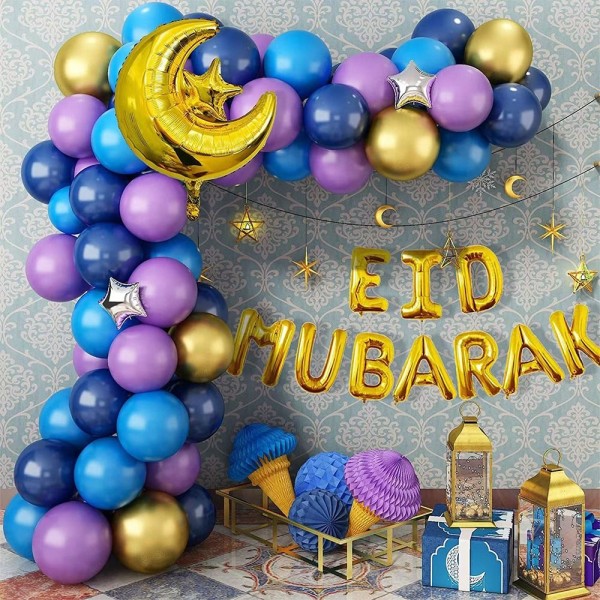 Eid Mubarak ballon aluminium film ballon sæt 2 2