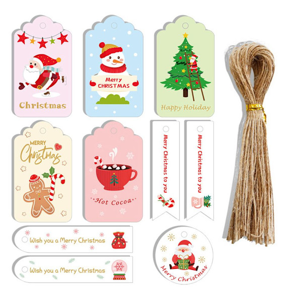50 kpl Christmas Tag Ripustettavat Tagit 1 1