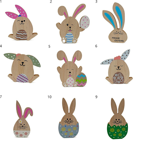 15 cm påskepynt Bunny Pendant 8 8 8