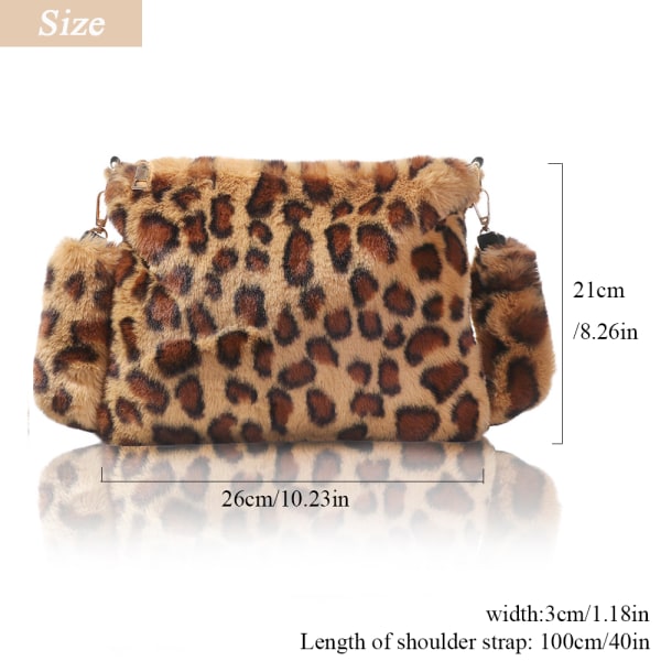 Skuldervesker Messenger Bag GUL LEOPARD