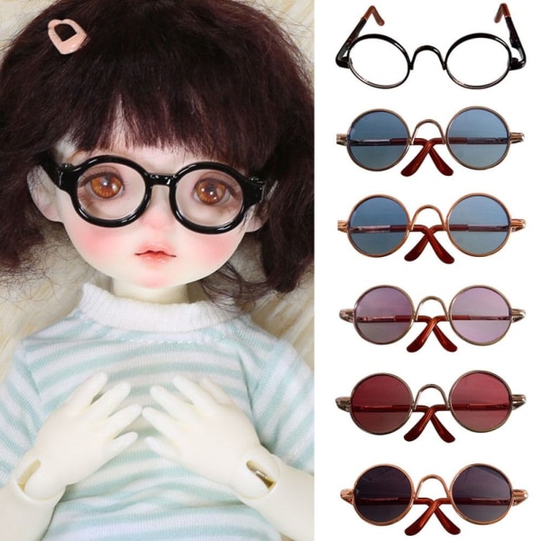 Cute Heart Frame Plys dukke briller SØLV&BLÅ Silver&Blue