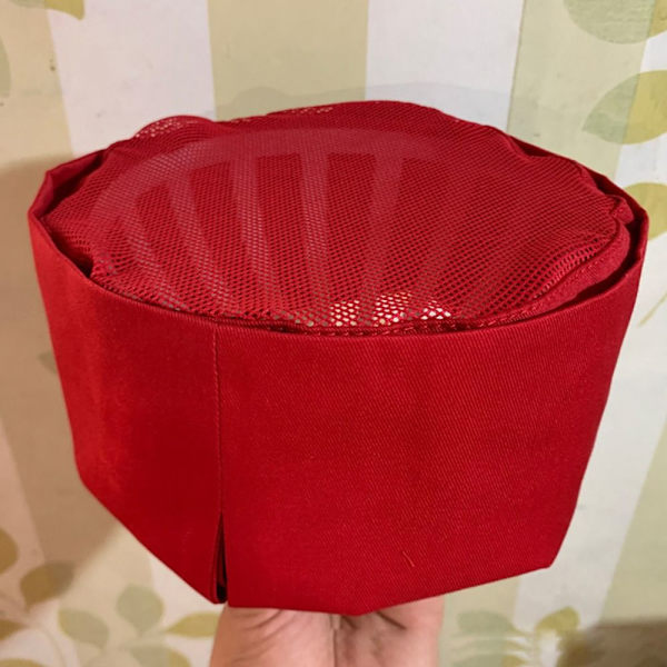 Mesh Top Skull Cap Catering Chef Hatt VIT 1 1 White 1-1