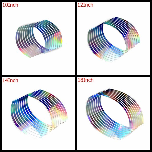 10/12/14/18" pyörän vanteen teippi lasermoottoripyörä 18 TUUM 18 inch
