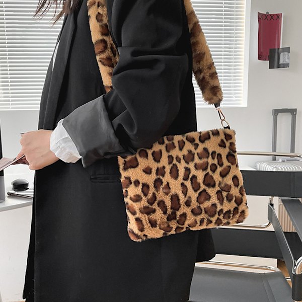 Skuldervesker Messenger Bag GUL LEOPARD