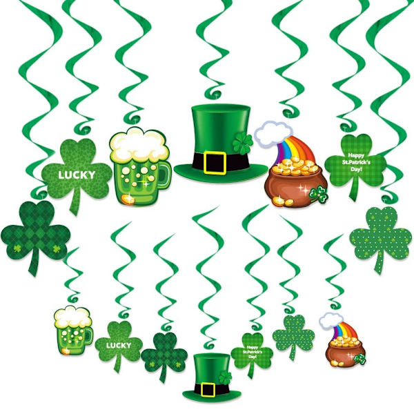 S:t Patricks Day Party Dekoration 4 14ST 4 14ST 4   14Pcs