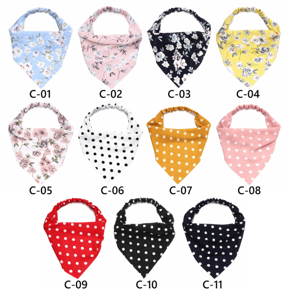 Blomstertrykk Bandanas Hårskjerf C-05 C-05