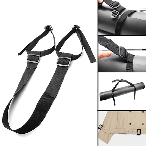 10 kpl Tri-glide Buckle Adjust Soljet Reppuhihnat MUSTA Black 3.5cm