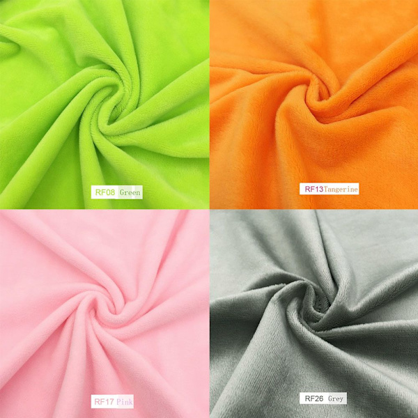 Plysj Stoff Patchwork Minky Stoffer GUL yellow
