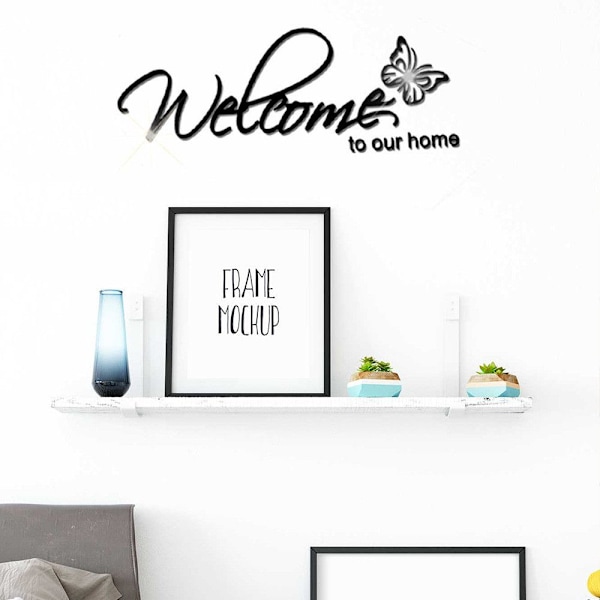 Wall Stickers 3D Mirror Stickers SORT Black