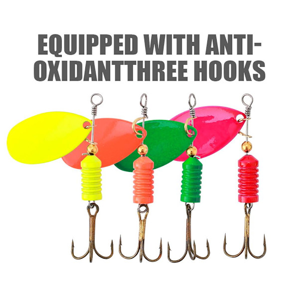 4stk Metal Agn Falsk Bait PINK pink