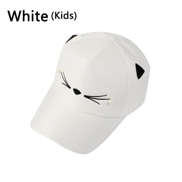 Cat Ear Hat Peak Cap HVID BØRN BØRN White Kids-Kids