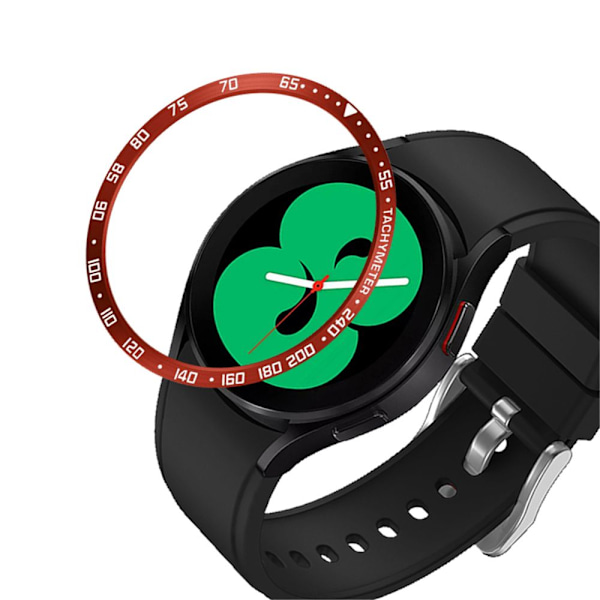 Bezel Ring Cover Rustfrit Stål SORT&RØD 42MM black&red 42MM