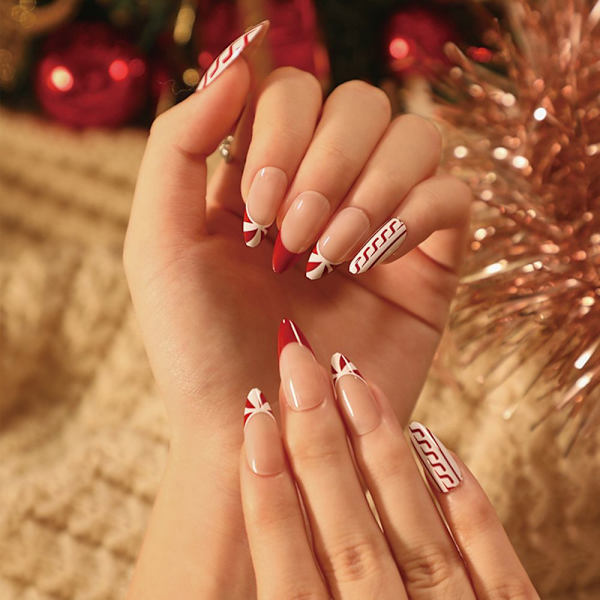 24 kpl Fake Nails Christmas JP1899 JP1899 JP1899